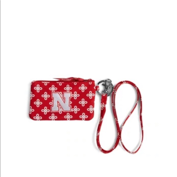 🆕 Vera Bradley NCAA University of Nebraska, Cornhuskers Zip ID ❤️🤍❤️🤍 - Picture 4 of 4